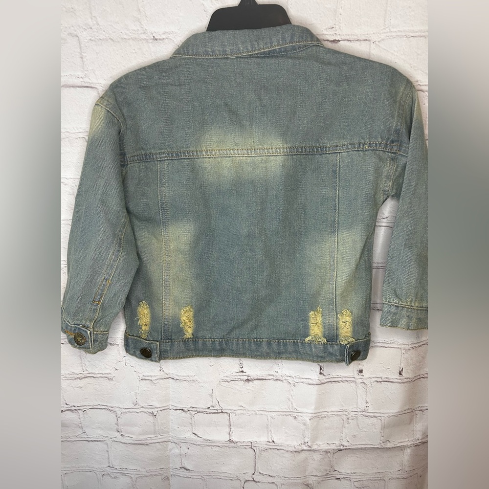 NWT Size 6/7 Distressed Jean Jacket - Picture 4 of 4